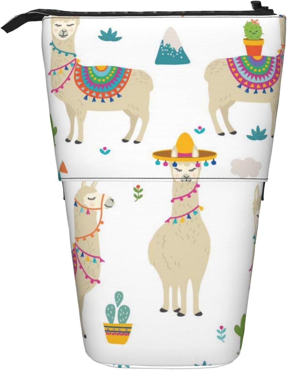 Potlood etui - Pennenhouder tas - Bureau organiseren - Telescopisch ontwerp - 7 inch hoog - Zwart