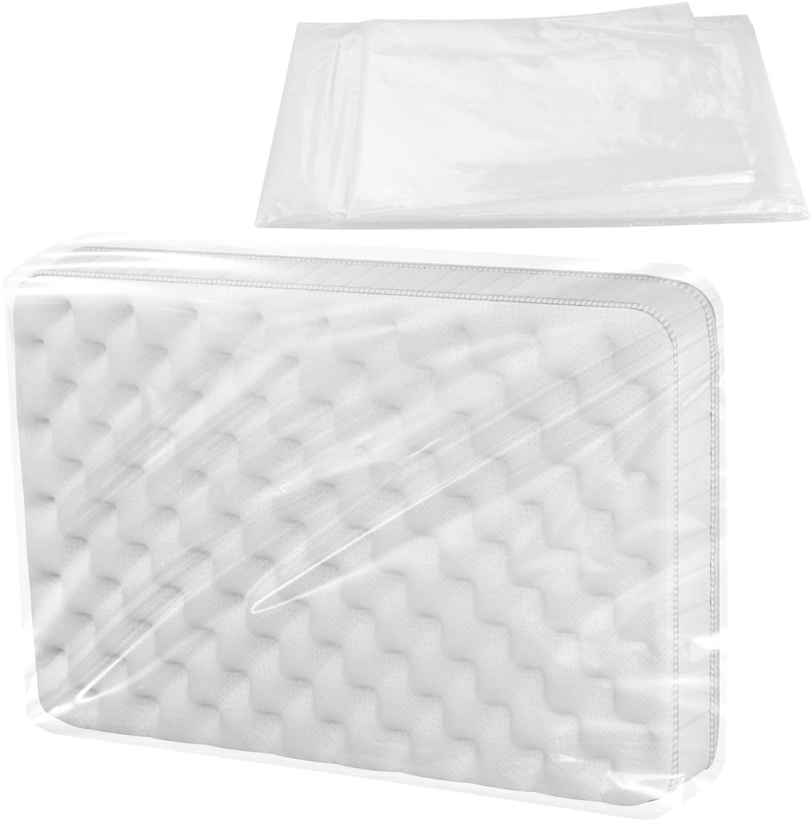 Solidchoice- Matrasbeschermer Waterdicht - Plastic Matrashoes - Scheurvast - Herbruikbaar - Transparant - Bescherming tegen Vocht en Stof - Matraszak
