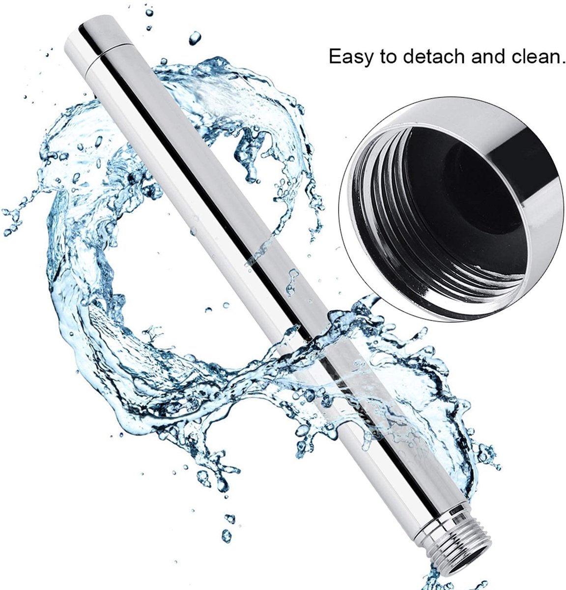 Dailygoods- Douche Verlengbuis 8 Inch - Roestvrij Staal - Handdouche Extender - Badkamer Accessoire - Eenvoudig te Installeren - G1/2" Draad - Douchearm