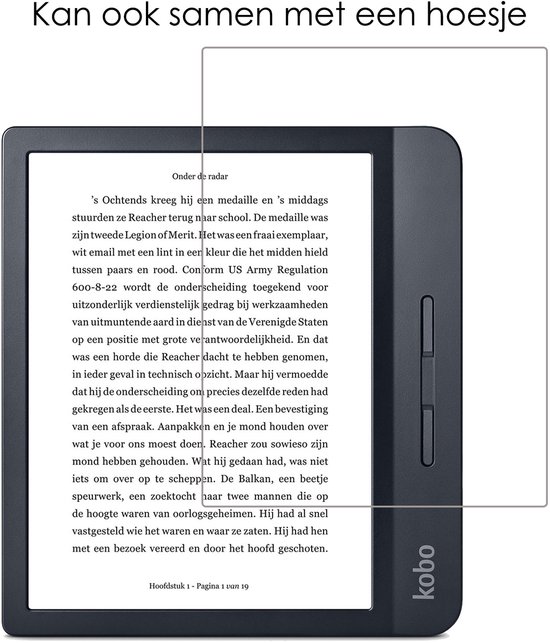 Hoes Geschikt voor Kobo Libra H2O Hoesje Bookcase Cover Book Case Hoes Sleepcover Met Screenprotector - Grijs — afbeelding 5