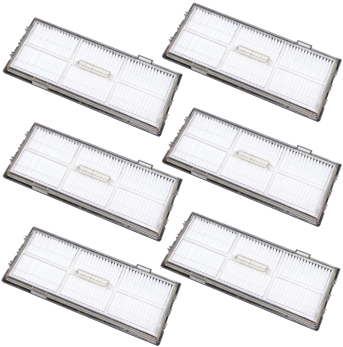 Dailygoods- HEPA-filter Vervanging - Filteraccessoires - Compatibel met Roborock S8/S7 - Hoogwaardig ABS-materiaal - EVA-sponsafdichting - Set van 6 - Stofzuigerfilter