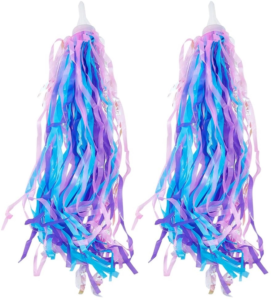 Dailygoods - Kleurrijke Fiets Streamers voor Handvatten, Set van 2