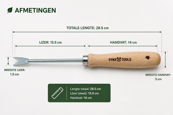 Synx Tools Handonkruidsteker - tuingereedschap - paardenbloemsteker - onkruidverwijderaars - onkruidsteker van Synx Tools — afbeelding 5