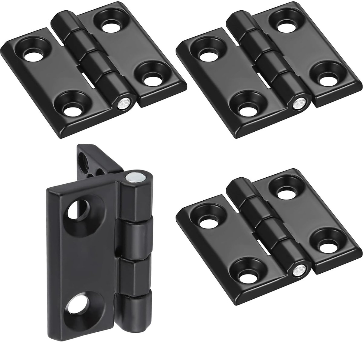Dailygoods- Klapscharnieren 4 Stuks - Zwarte Zinklegering - Afneembaar - Duurzaam - Voor Hout/Binnendeuren - 40 x 40 x 5 mm - Deurscharnier