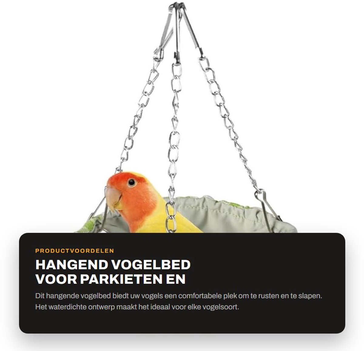 Dailygoods - Hangend Vogelbed voor Parkieten en Papegaaien