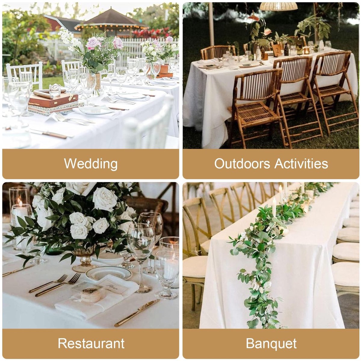 Dailygoods- Tafelkleed 150 x 250 cm - Afwasbaar - Rechthoekig - Geschikt voor feesten - Katoen - Bescherming tegen vlekken - Tafelbedekking