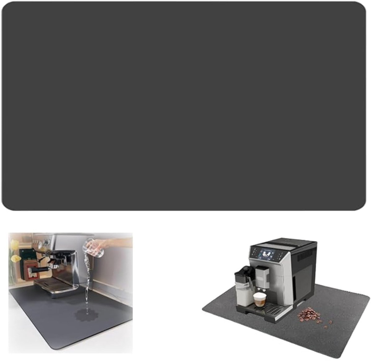 Dailygoods- Afdruipmat 60 cm x 50 cm - Super absorberend - Antislip - Sneldrogend - Keukenaccessoire - Ideaal voor gootsteen - Keukenmat