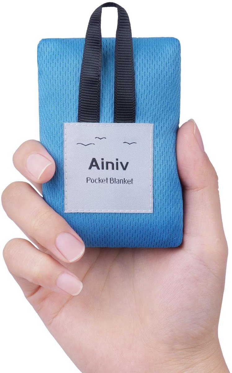 Solidchoice - Ainiv Mini-Picknickdeken, Ultralichte Draagbare Stranddeken, Zandafstotende Camingmat, Ultralichte Strandhanddoek, Buitendeken Voor Strand, Reizen, Barbecue, Picknick, Kamperen En Wandelen 70 X 110 Cm