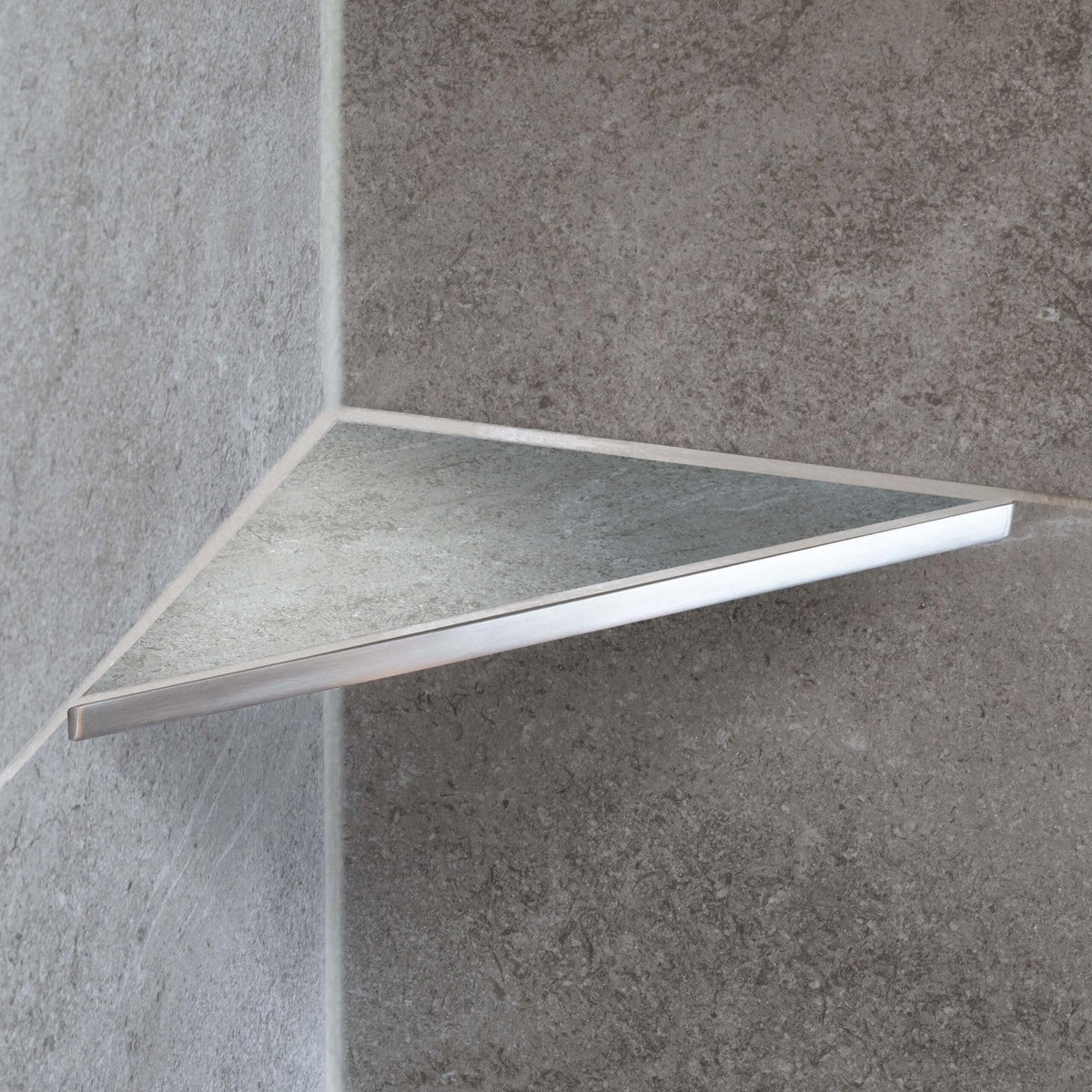 Dailygoods- Doucheplank Betegelbaar - 205mm x 205mm - Roestvrij Staal - Corrosiebestendig - Achteraf In Te Bouwen - Eenvoudig Te Installeren - Douchebak