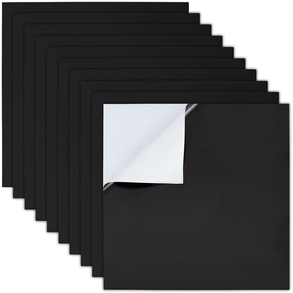 Dailygoods- Lasergraveertestpapier 10 Vellen - Zelfklevend - 20x20 cm - Zwart - Krasbestendig - Hoogwaardig Materiaal - Markeerpapier