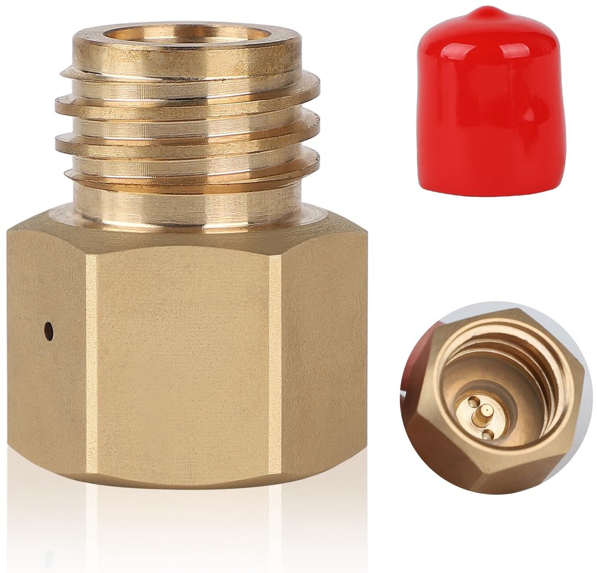 Dailygoods - Adapter converter Sodastream TR21-4 - Quooker Cube fles - messing - Flexibel gebruik - Geschikt voor TR21-3 - Kleur C