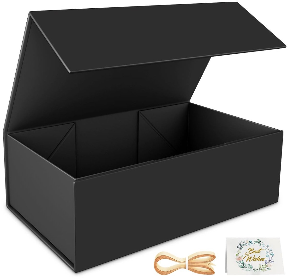 Dailygoods- Geschenkdoos 24 x 15 x 7,6 cm - Vouwbaar - Met deksel - Magnetische sluiting - Rechthoekig - Voor cadeaus - Cadeauverpakking