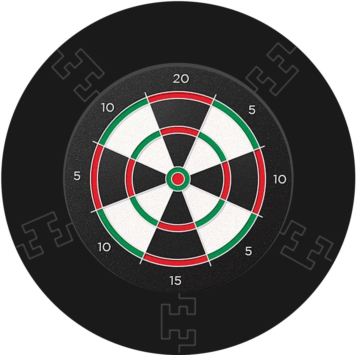 Dailygoods- Dartboard Beschermring 5-delig - Dart Surround - Opvangring - Schokdemping - Waterafstotend - 71 x 45 x 2,5 cm