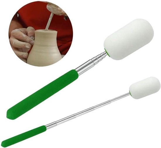 Telescopische Spons - Aardewerk Tool - Klei Bewerken - Verstelbare Lengte - 26-103 cm - Groen — afbeelding 4
