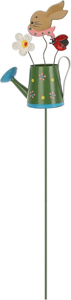 Decoratieve plantenstokken - Tuindecoratie - Tuin verfraaien - Met gieter - 8x33 cm - Multicolor