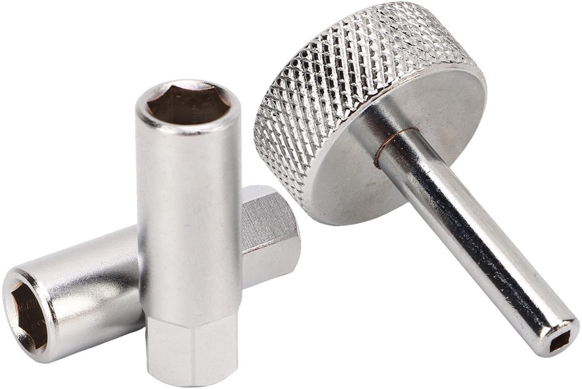Dailygoods- Verstelbare Sleutels Set van 3 - Ventielontgrendeling - Chroom-vanadium-staal - Past op ATV/motoren - Hoogwaardige hardheid - Inclusief 2 x Lockut Socket - Instelgereedschap