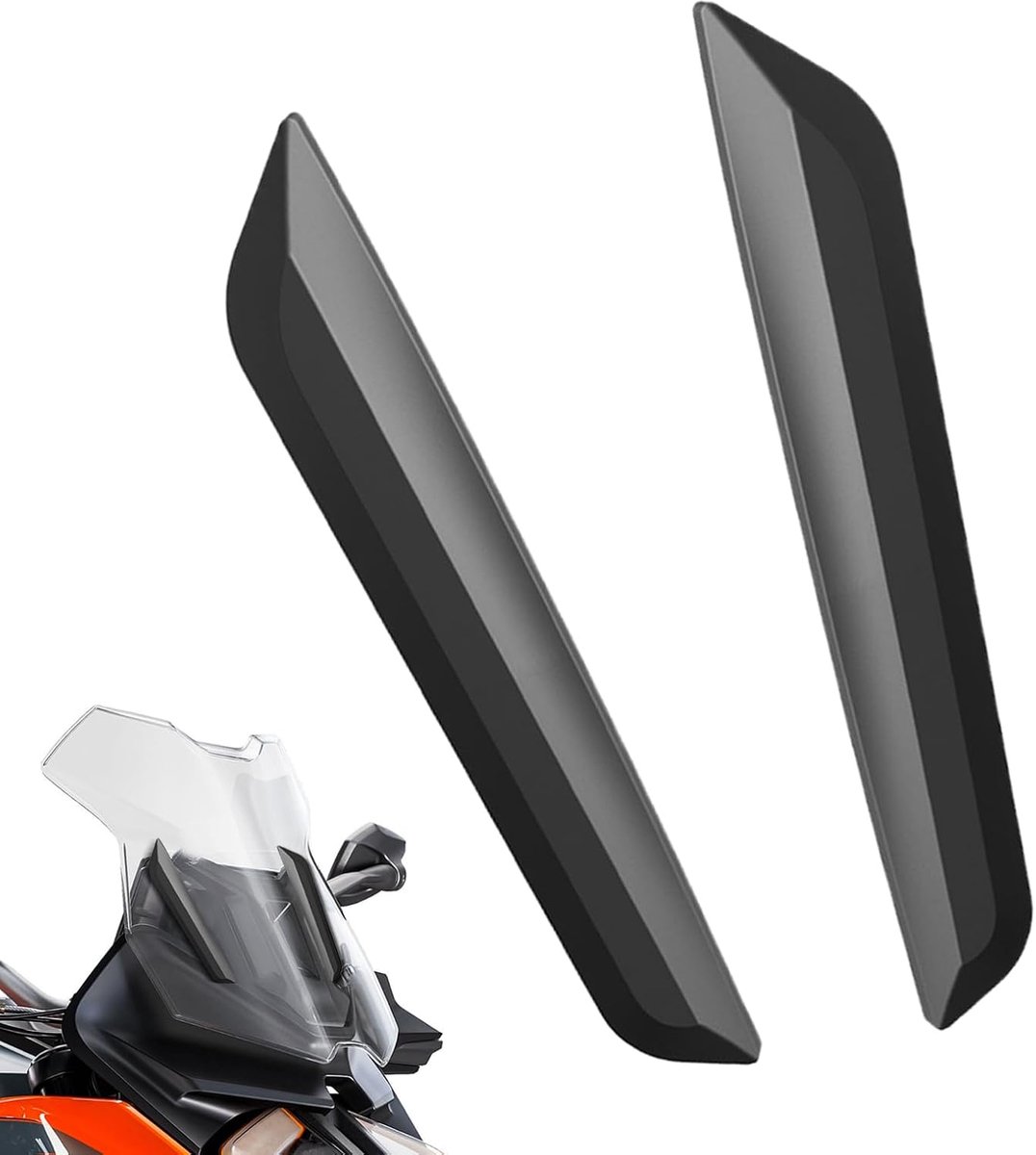 Motorfiets Windscherm Strip - Voorruit Protector - Motorrijden Verbeteren - Aerodynamisch Ontwerp - 26 cm - Zwart