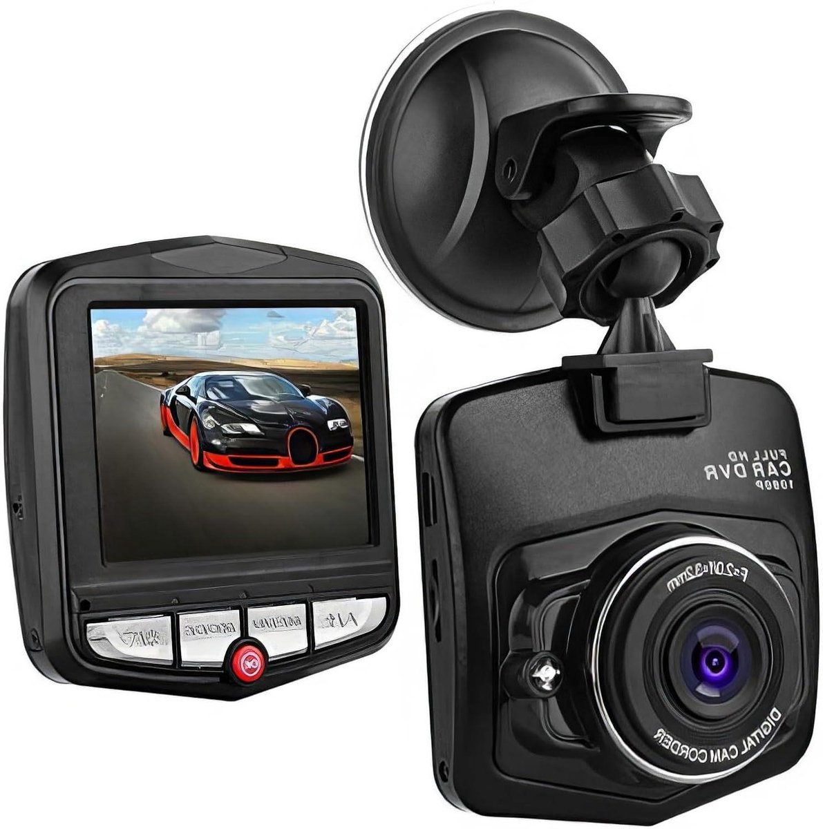 Dashcam Dubbele Lens - Auto Camera DVR - Veilig Rijden - 170 Graden Groothoek - 2.4 Inch Scherm - Zwart