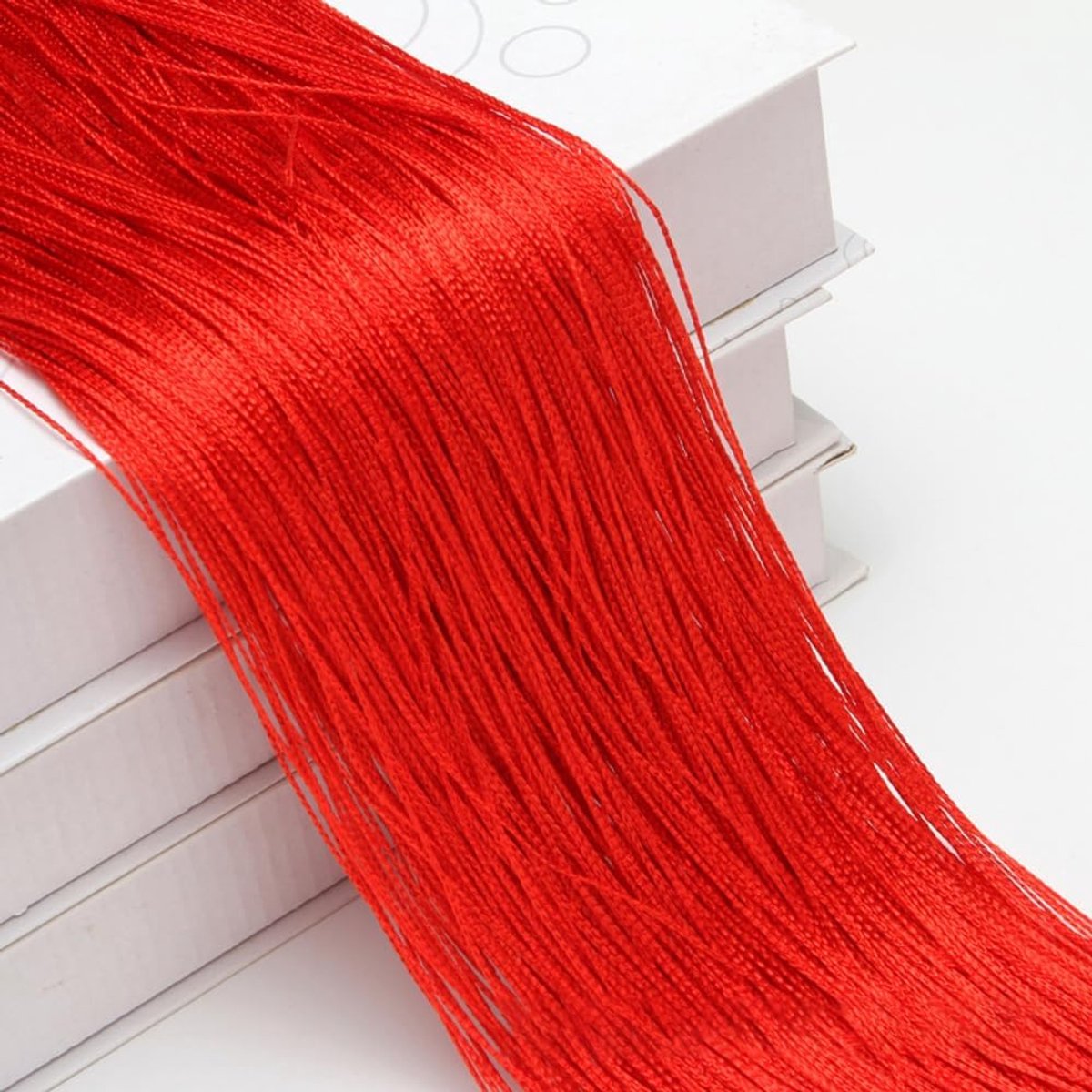 1 stuk 1 m × 2 m draadgordijn, lijngordijn, deurgordijn, achtergrondgordijn, touwgordijn, gordijn, gordijn voor raamdecoratie, ruimteverdeler, decoratie, feestdagdecoratie, rood