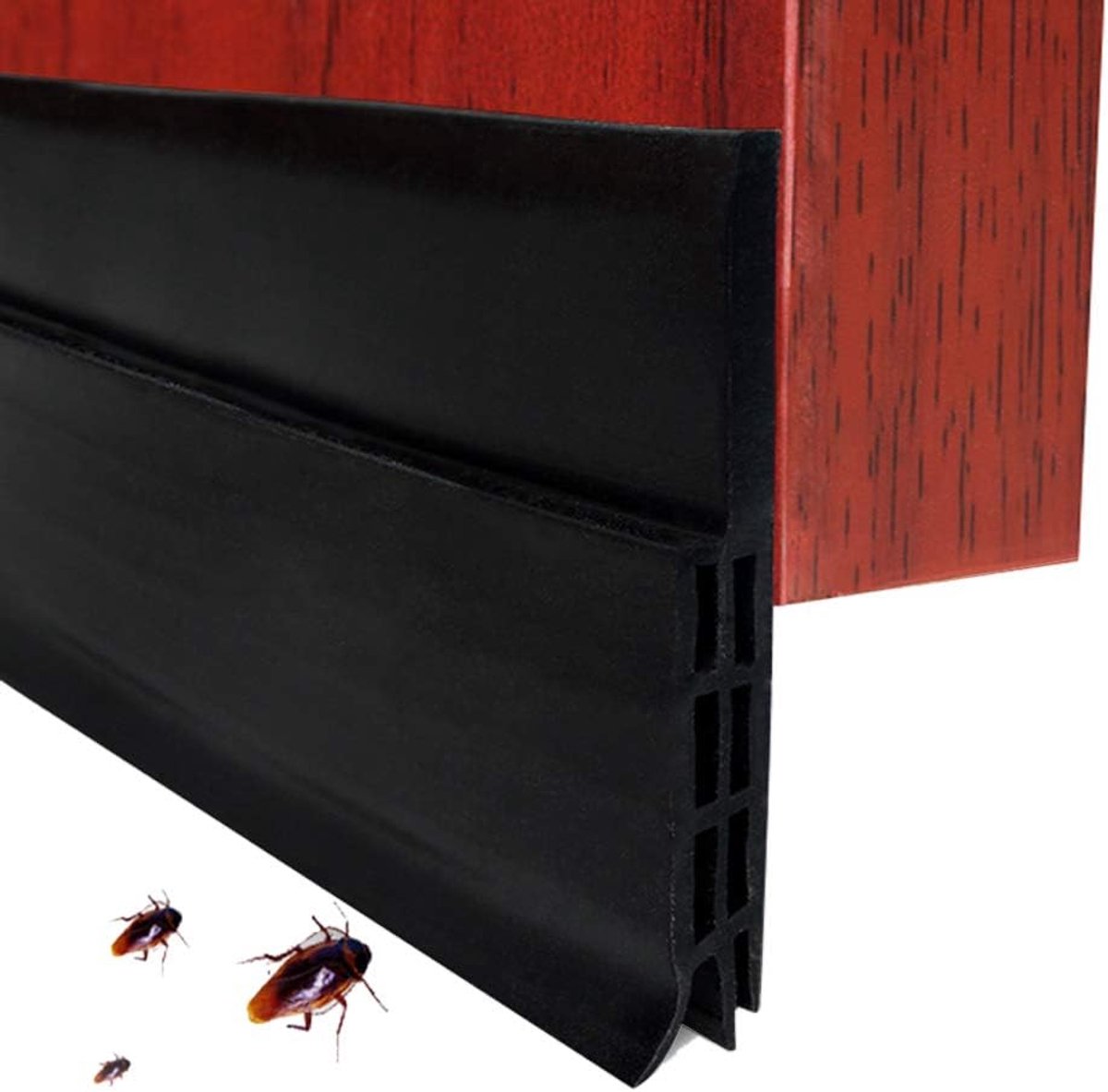 zelfklevende deurafdichting, dichtstrips, tochtstopper tegen insecten, vervangingsafdichting, weerbestendig, blokkering, geluidsafdichting, siliconen, deurstopper, 100 x 5 cm