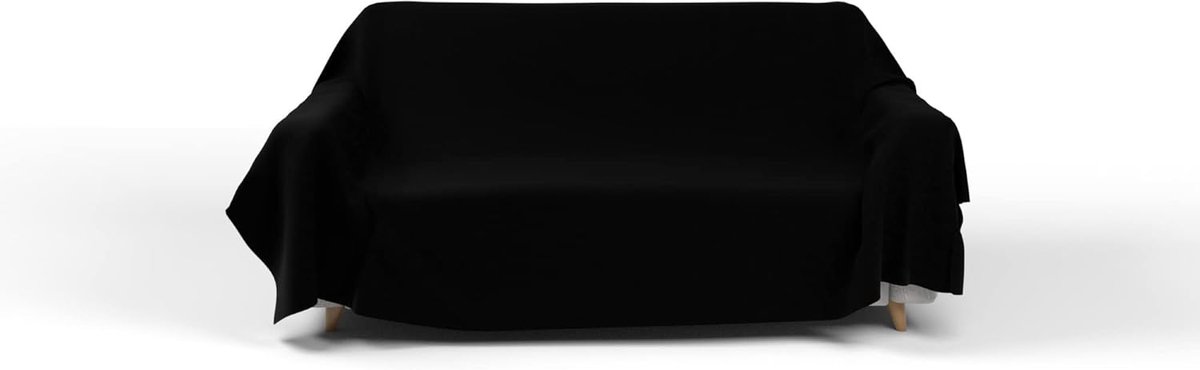 Bed Linen Sprei Max Color, effen, zwart, 270 x 300 cm
