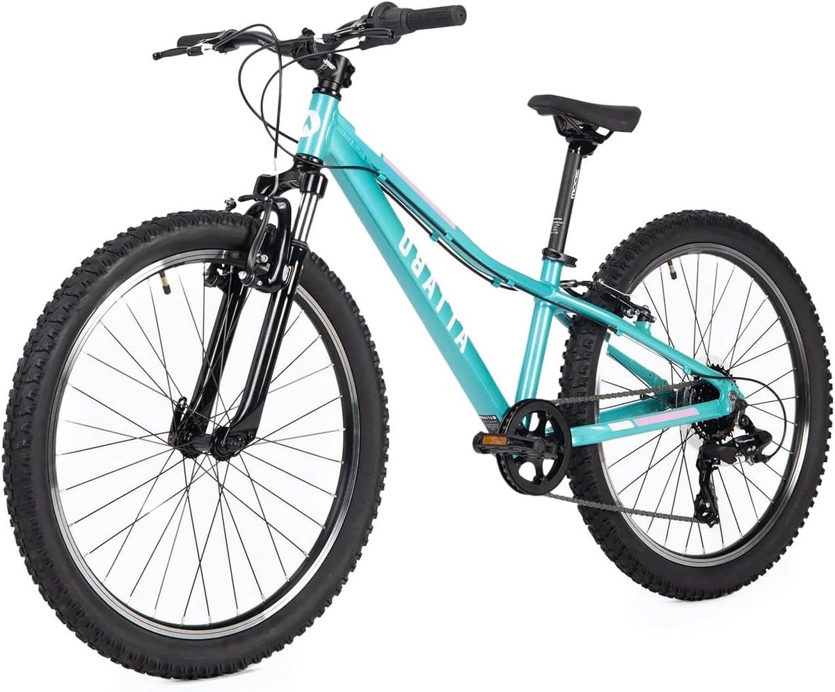 Kinder Mountainbike sfiets sfiets Buiten Avontuur Lichtgewicht Aluminium Frame 24 Inch Wielen Groen