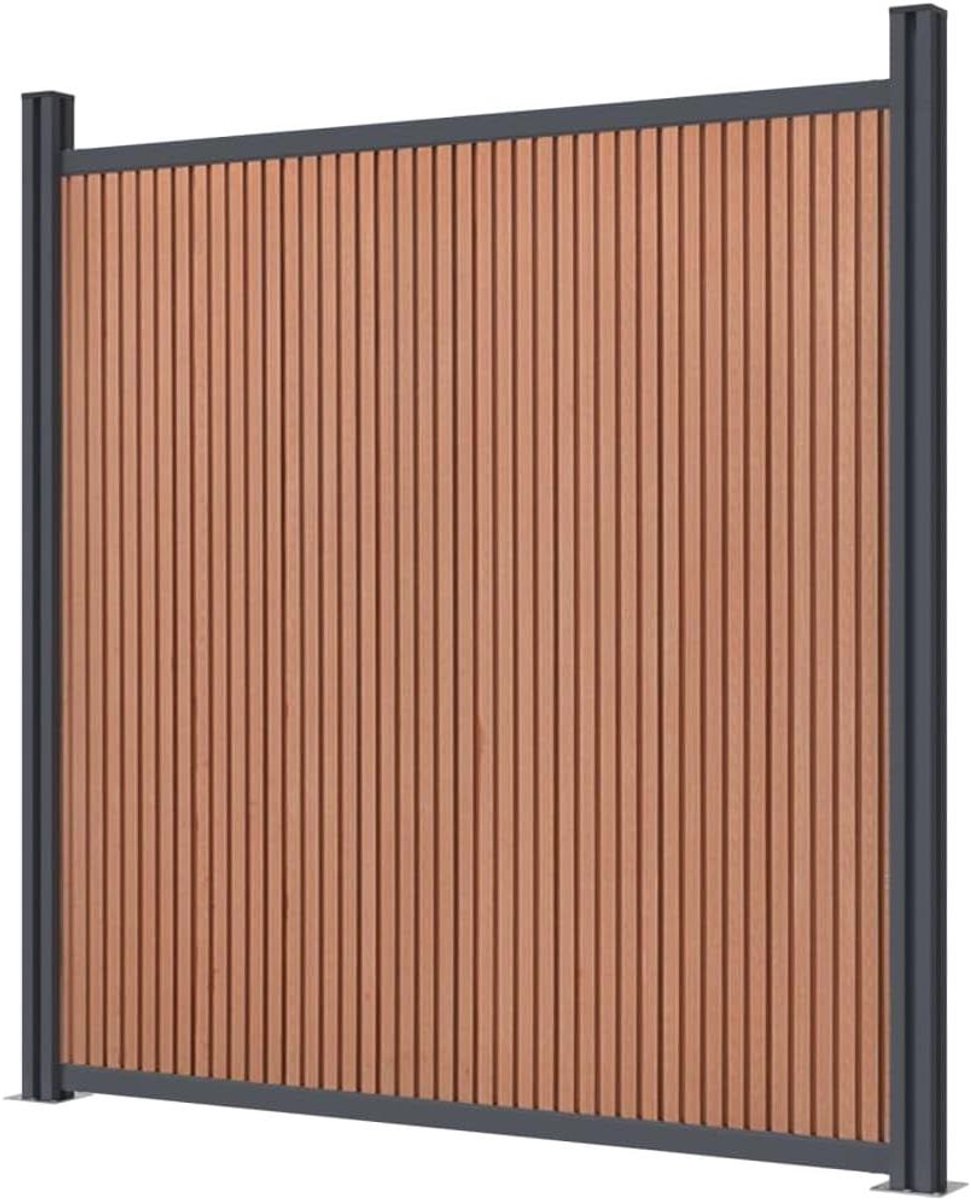 Tuinafzetting - Hekwerk Privacy - Tuin Afschermen - Weerbestendig Composiet - 180x186 cm - Bruin