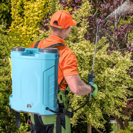 Elektrische Drukspuit 16 Liter Rugspuit met 6 Sproeikoppen en Telescopische Lans van Merkloos	 — afbeelding 5