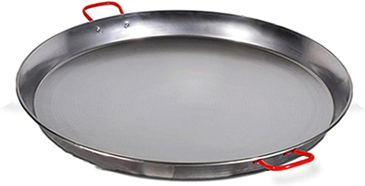 Paellapan - Paella pan - Grote maaltijden bereiden - Gepolijst staal - 70 cm - Zilver