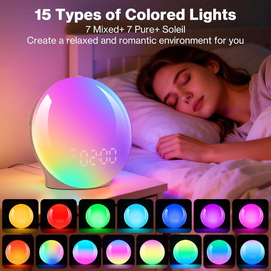 Wake-up Light met Zonsopgang en Zonsondergang Simulatie en Natuurlijke Geluiden van Wake-up Light — afbeelding 2