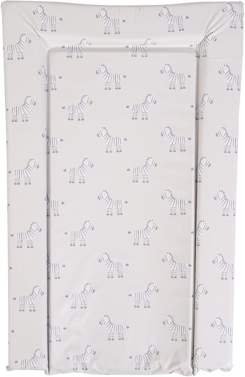 Aankleedmat Baby - Verschoonmat Luiers - Baby Verzorgen - Verhoogde Gewatteerde Randen - 74 x 48 x 3.5 cm - Wit