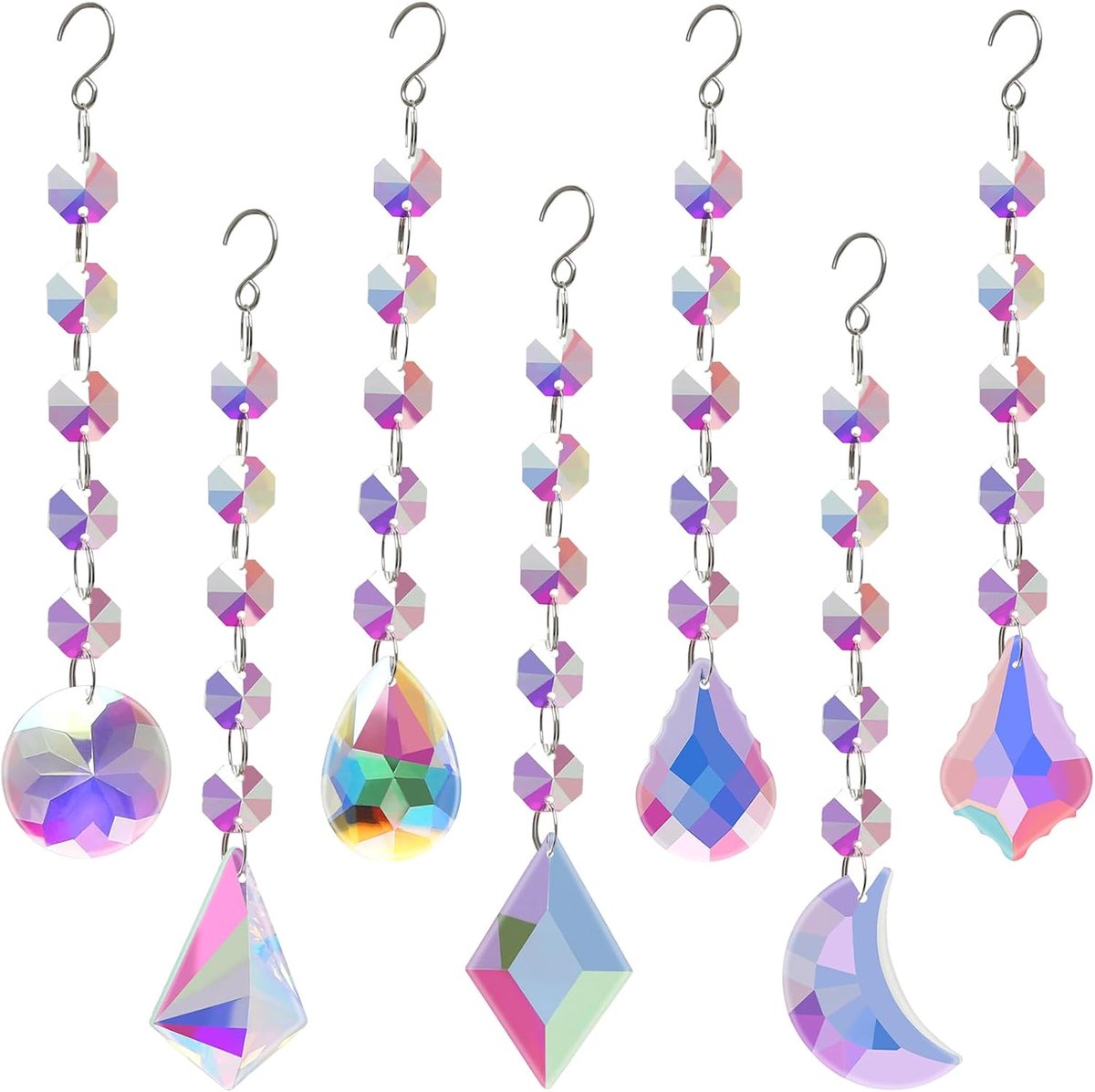 Zevendelige Zonneschijnvanger Set voor DIY Regenboogdecoratie - Hangdecoratie voor Raam, Tuin en Thuis met Lichtreflectie en Creatieve Ambachtelijke Projecten