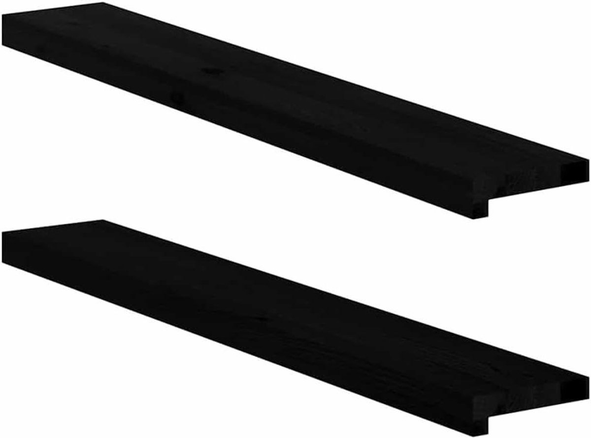Houten vensterbanken - Dorpel planken - Natuurlijk interieur - Massief eikenhout - 100x15x2 cm - Donkerbruin
