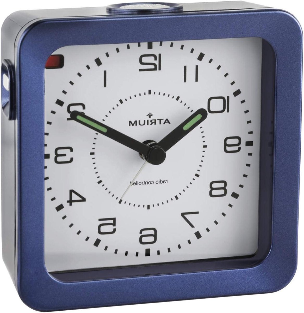 Radiogestuurde Wekker - Analoge Klok - Tijd Bijhouden - Automatische Tijdcorrectie - 95 x 95 cm - Blauw Metallic