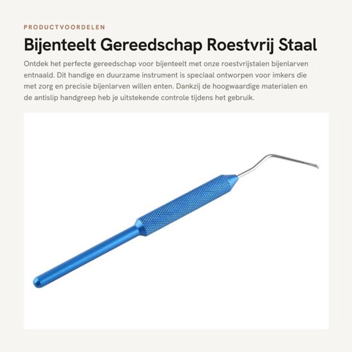 Store_8 - Bijenteelt Gereedschap - Roestvrij Staal - Antislip