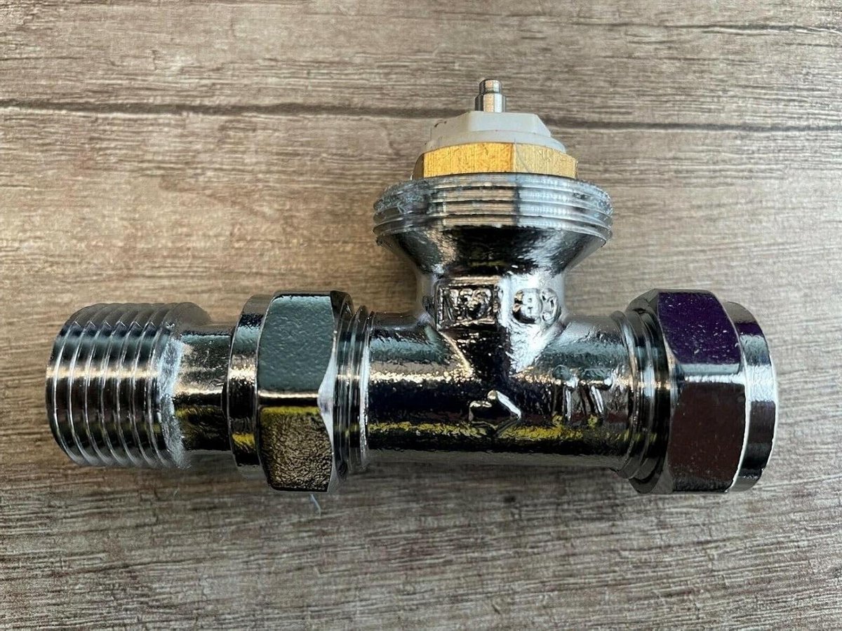 Radiatorklep Lichaam - TRV Klep - Verwarming Regelen - Rechte Aansluiting - 15 mm - Chroom