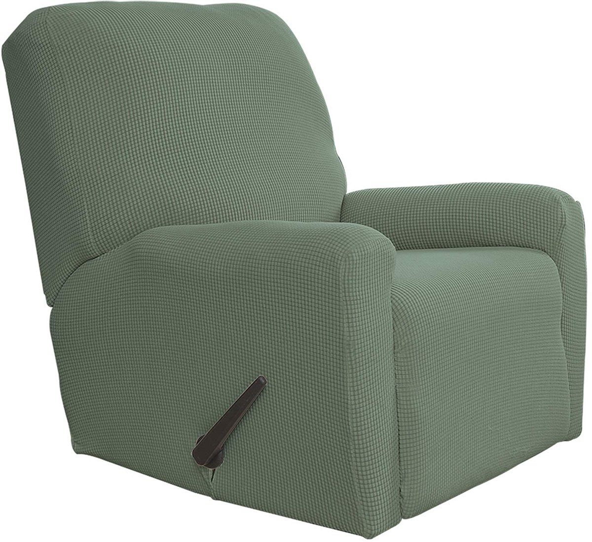 Fauteuil, stretch sofahoes, 1-delige bankhoes, meubelbeschermer, sofabeschermer, bank, zacht met elastische onderkant, kinderen, elastaan, jacquardstof, kleine ruitjes (Ligstoel,