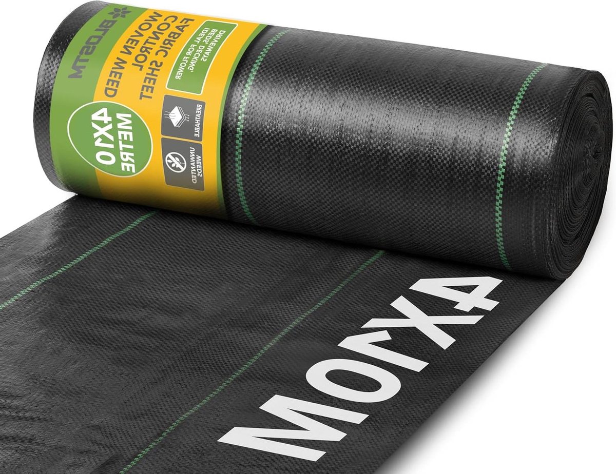 Onkruidmembraan Tuin - Bodemdoek Bodembedekker - Onkruid Vrij Houden - UV-gestabiliseerd Ademend - 4m x 10m - Zwart