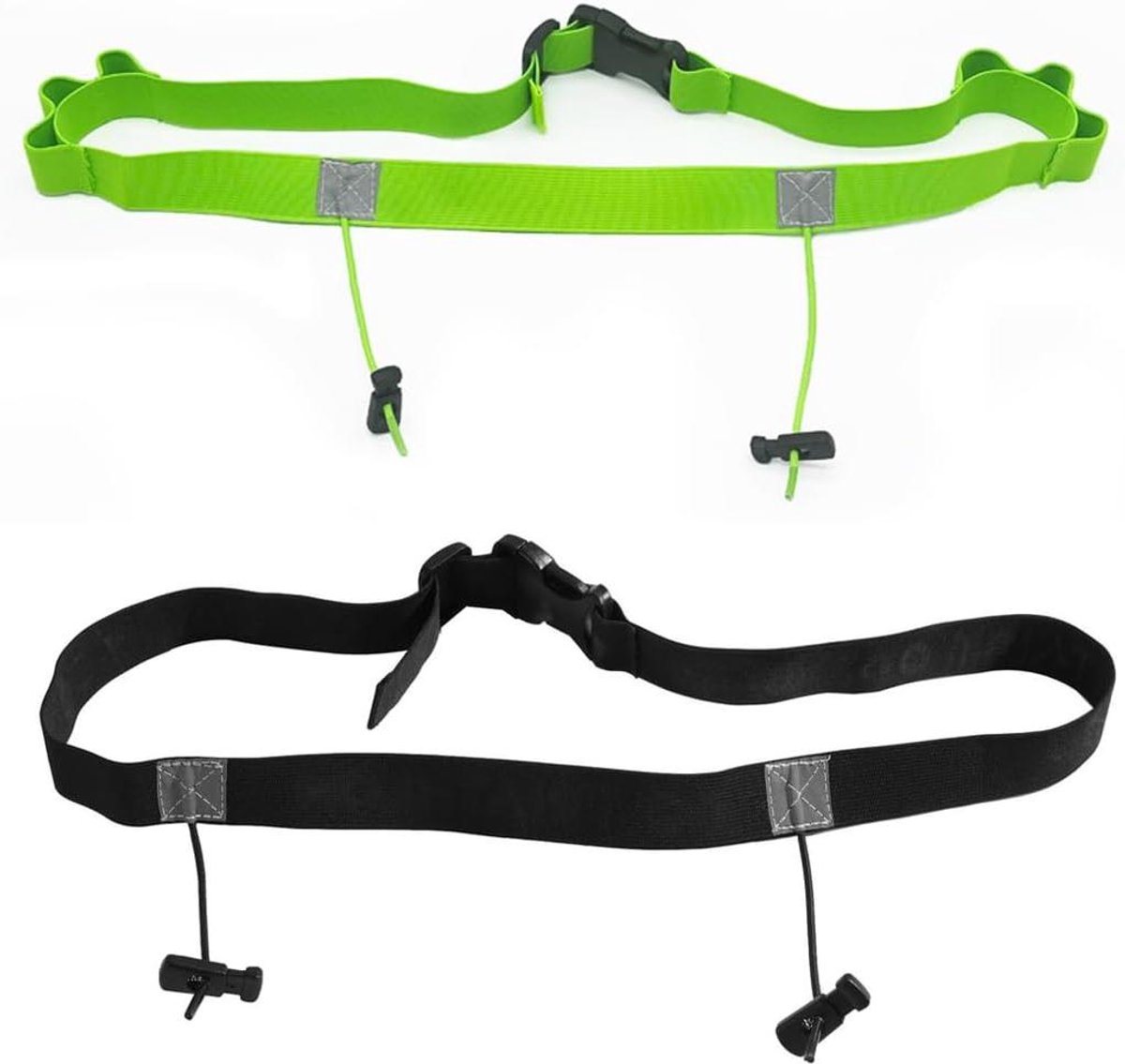 Borstband 2 stuks - Hardloop accessoire - Wedstrijden dragen - Verstelbaar en comfortabel - Universeel - Zwart