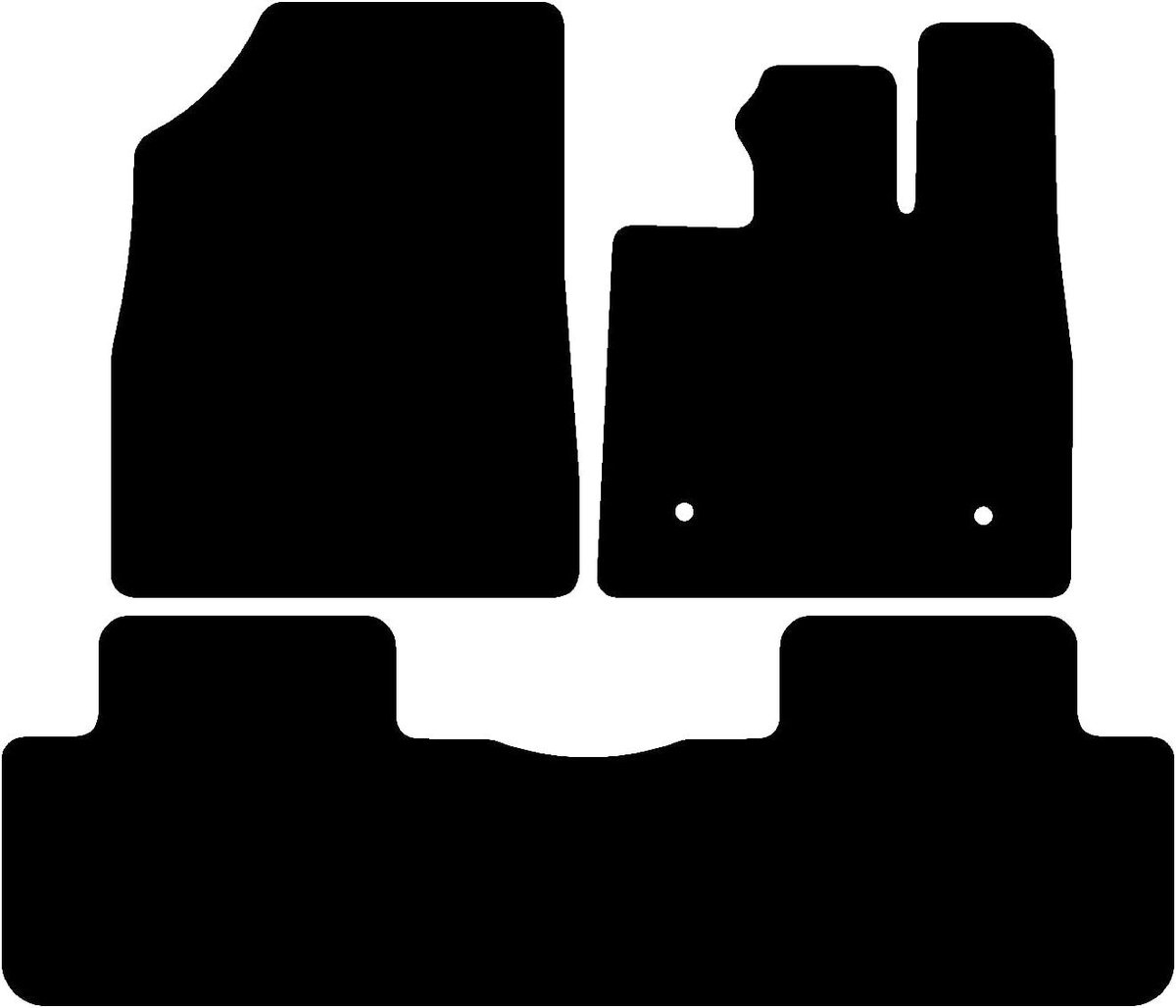 Automattenset - Vloermatten Auto - Interieur Beschermen - Perfecte Pasvorm 3D Scan - Set van 3 - Zwart