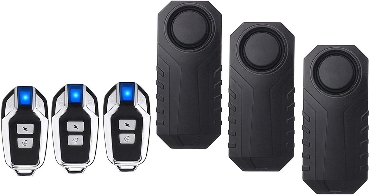 Fiets Alarm - Diefstal Beveiliging - Voertuig Beveiligen - Waterdicht IP65 - 113 dB - Zwart