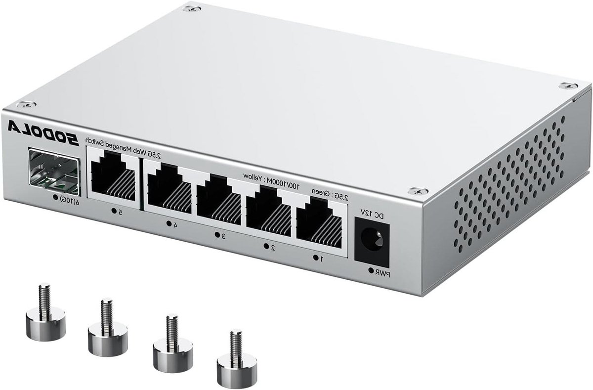 Ethernet Switch - Netwerk Switch - Netwerk Beheer - Smart Web Managed - 5 Poorts - Zwart