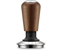 Espresso Tamper - Koffie Tamper Druk Tamper - Espresso Zetten - Zelfnivellerend - 58mm - Bruin