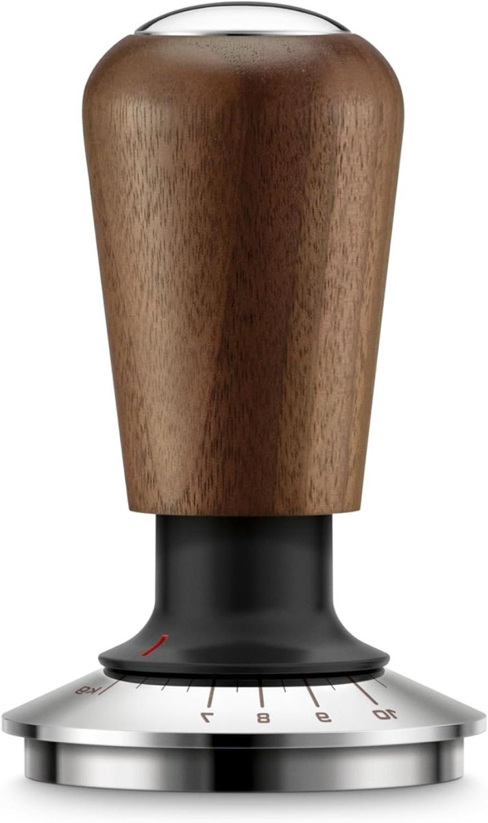 Espresso Tamper - Koffie Tamper Druk Tamper - Espresso Zetten - Zelfnivellerend - 58mm - Bruin