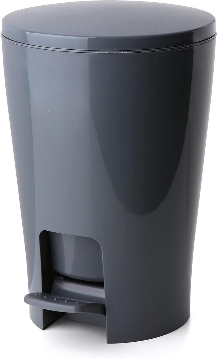 Prullenbak Badkamer - Afvalemmer WC - Hygiënisch Afval Beheren - Pedaalsysteem - 5L - Grijs