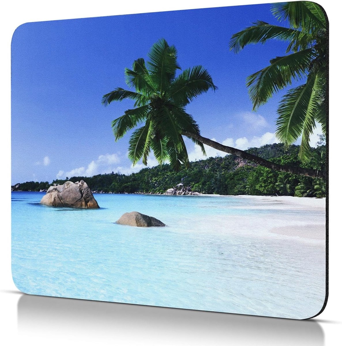 Kleine Motief Muismat 240 x 200 mm met Strand Design, Perfect voor Thuis en Kantoor