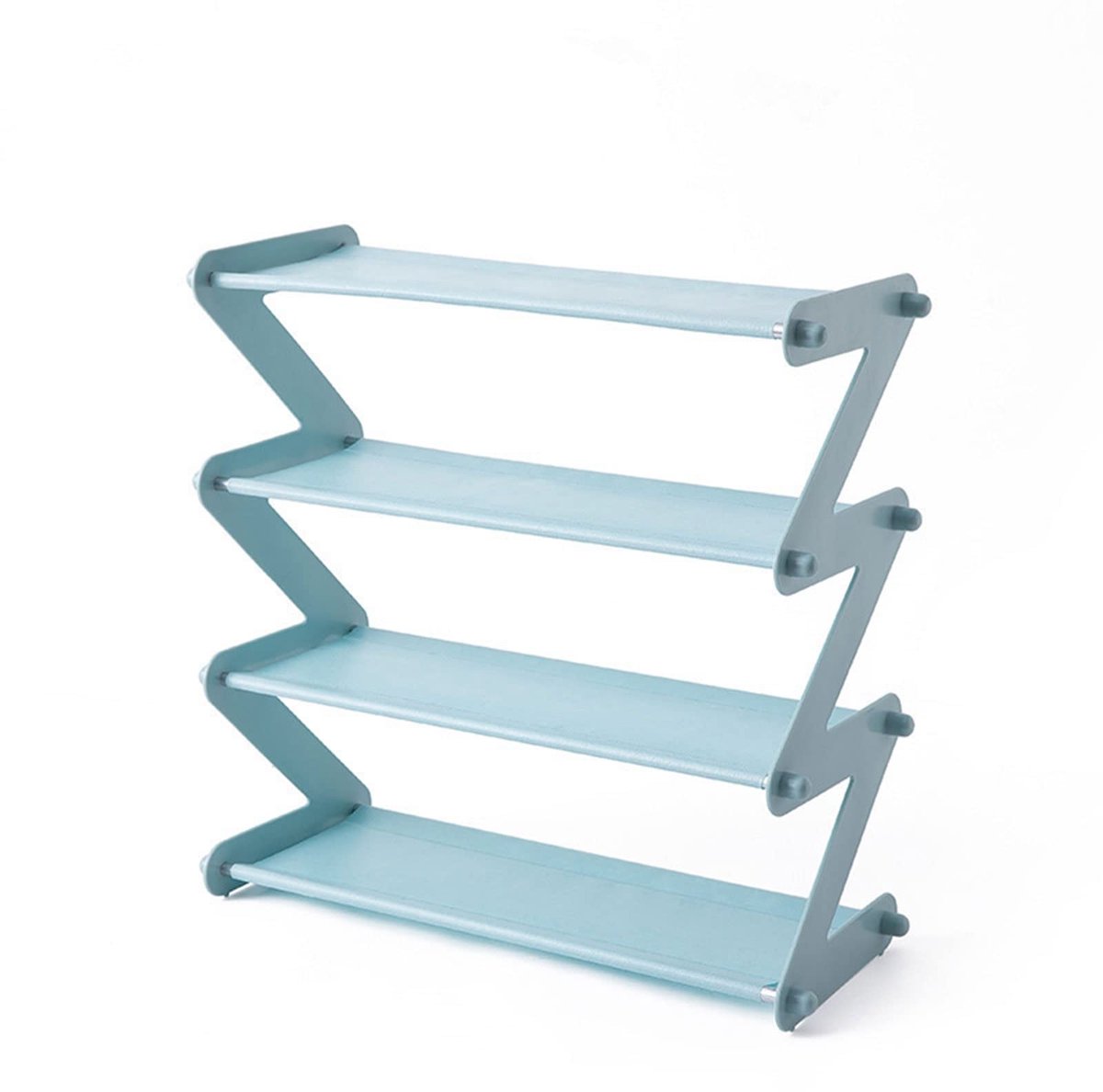 Schoenenrek, klein, 4 verdiepingen, klein schoenenrek, mini-schoenenrek, organizer, stabiel, smal schoenenrek, opbergorganizer for kastingang, hal, snelle montage ( Color : Blue , Size : 47.5*19*46cm