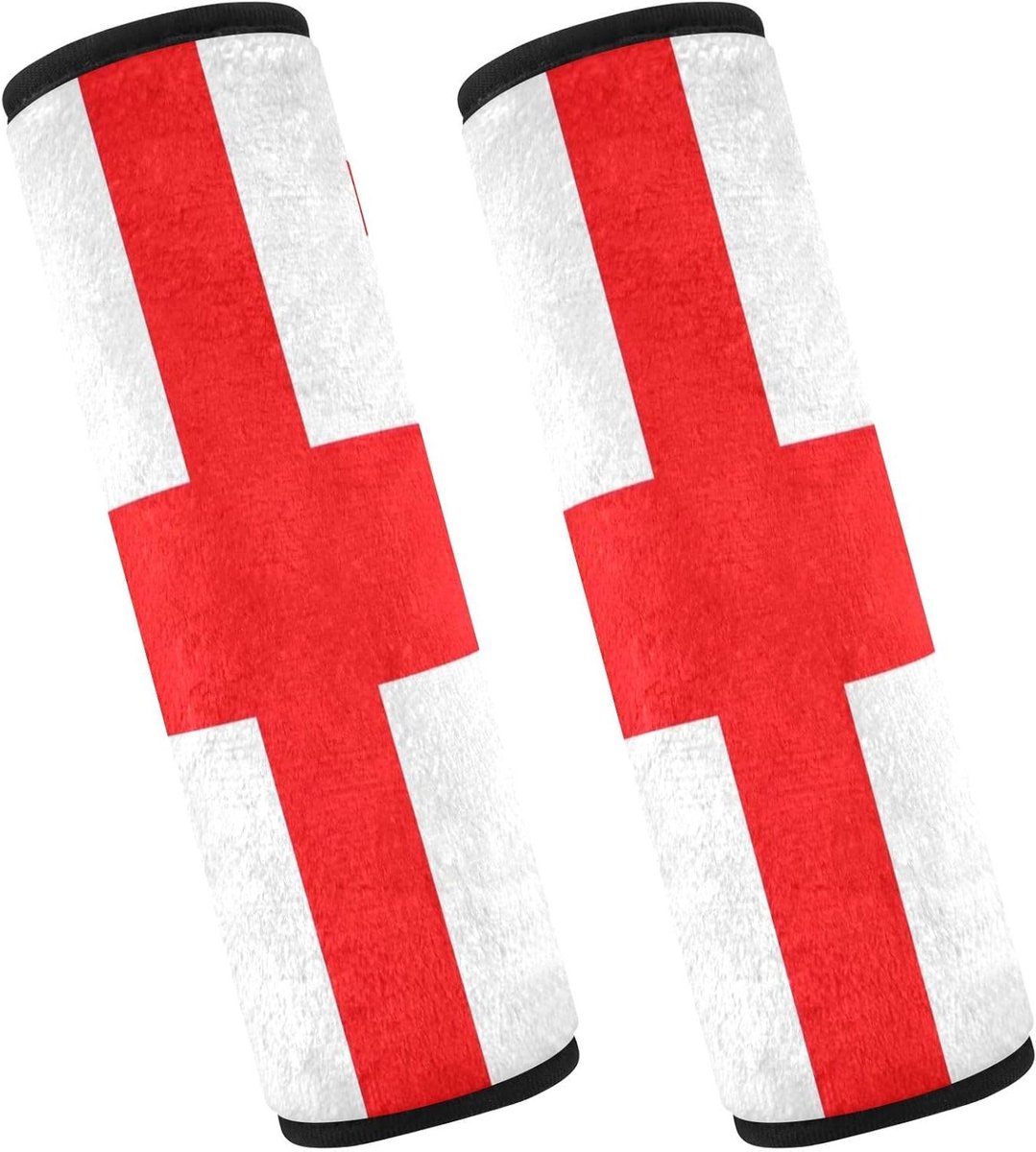 Autogordelhoezen - Gordelkussens Veiligheid - Comfortabel Rijden - Zacht Polyester Flanel - 2 stuks 165x165cm - Georgië Vlag