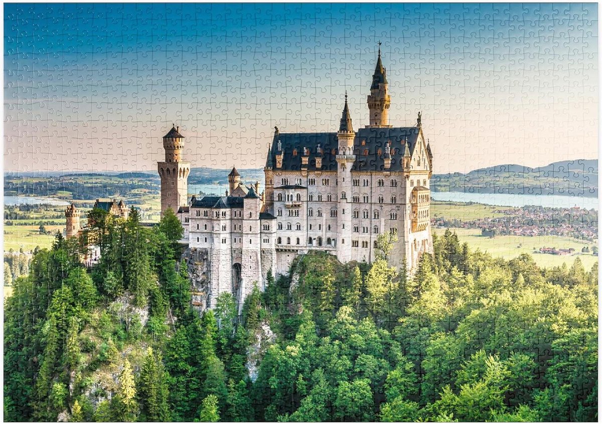 Kasteel Puzzel - Legpuzzel 1000 Stukjes - Ontspanning Thuis - Hoge Resolutie Print - 68 x 48 cm - Meerkleurig