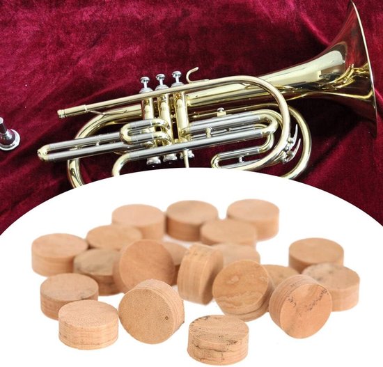 Trompet Kurk Pads - Klep Onderdelen - Muziek Instrument Reparatie - Zelfklevend - 9.5mm Diameter - Natuurlijk — afbeelding 4